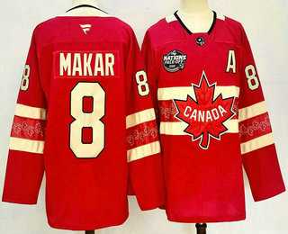 Mens Canada Hockey #8 Cale Makar Red 2025 4 Nations Face Off Authentic Jersey